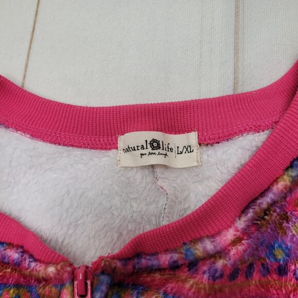 Natural life plush jumpsuit boho pink one piece Pajamas romper PJs loungewear - Picture 5 of 7